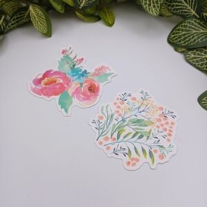 🎁 FREE gift with purchase! Set Of Two Floral Stickers